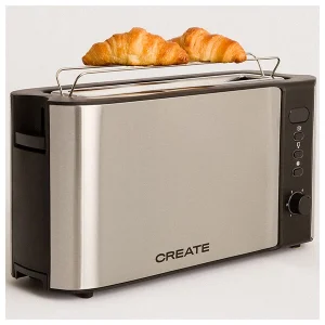 Grosses soldes 🛒 CREATE TOAST ADVANCE TOUCH – Grille-pain électrique Avec écran Numérique, Argent – Grille-pain ✔️ 7