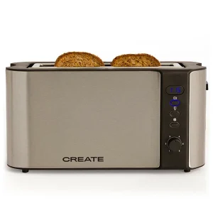 Grosses soldes 🛒 CREATE TOAST ADVANCE TOUCH – Grille-pain électrique Avec écran Numérique, Argent – Grille-pain ✔️ 9