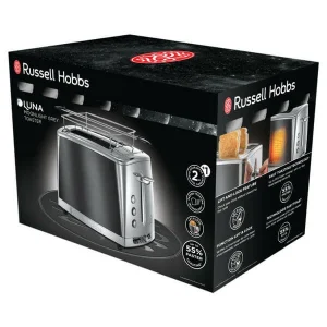 Vente flash 👍 Russell Hobbs Luna Moonlight Grey – Grille-pain 😀 7