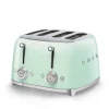 Meilleur prix 🔥 Smeg 50’s Retro Style 4 Tranches De Grille-pain Vert Pastel – Grille-pain 👏 10